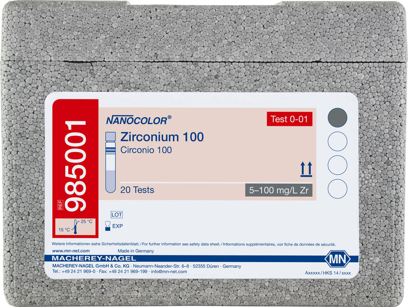 NANOCOLOR Zirconium 100, 20 Tests NANOCOLOR Zirconium 100, 20 Tests