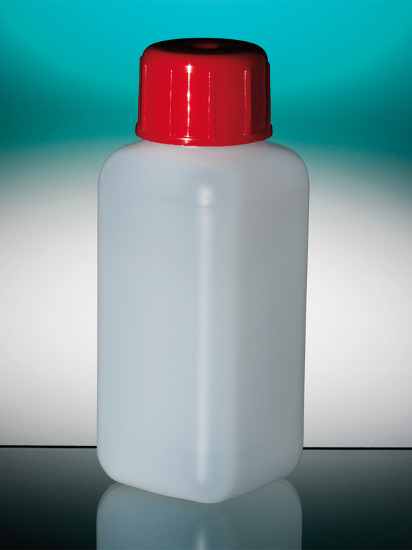 Vierkantflaschen, HDPE, 100mL, 20mm, 300 Stück