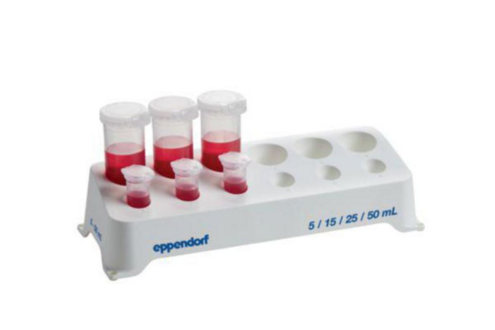 Reaktionsgefäßständer Eppendorf Tube Racks, PP, für 5 ... 50 ml Gefäße Reaktionsgefäßständer Eppendorf Tube Racks, PP, für 5 ... 50 ml Gefäße