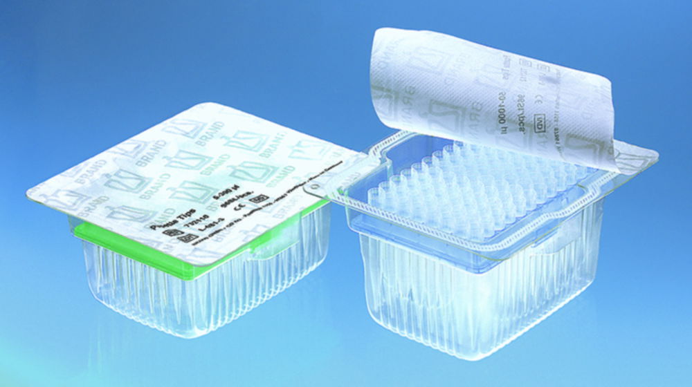Pipettenspitzen, palettiert im TipRack, steril, BIO-CERT® Pipettenspitzen, palettiert im TipRack, steril, BIO-CERT®