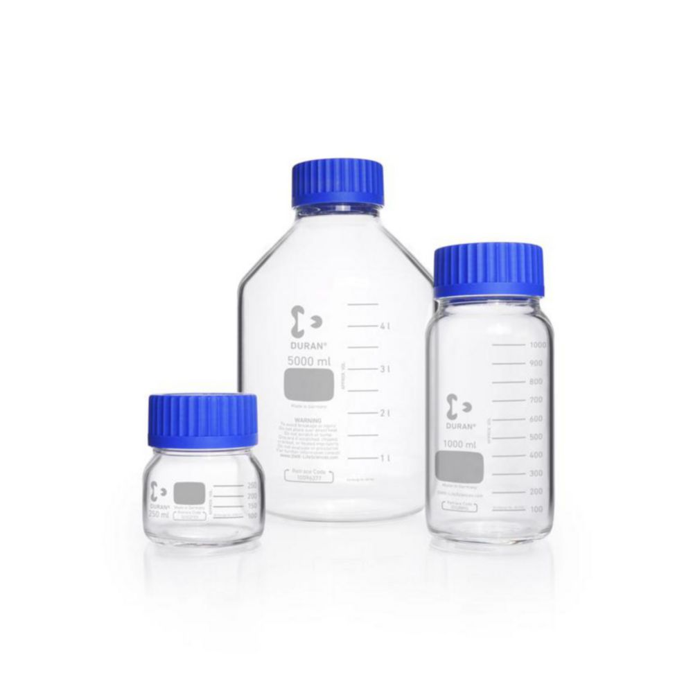 Weithalslaborflaschen GLS 80®, DURAN®, klar, mit Schraubverschluss Weithalslaborflaschen GLS 80®, DURAN®, klar, mit Schraubverschluss