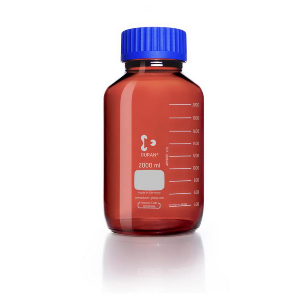 Weithalslaborflaschen GLS 80®, DURAN®, braun, mit Schraubverschluss Weithalslaborflaschen GLS 80®, DURAN®, braun, mit Schraubverschluss
