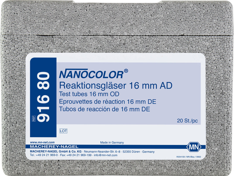 NANOCOLOR Reaktionsgläser mit 10 ml, 20 Stück