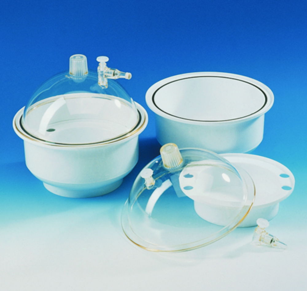 Desiccators, plastic, vacuum, PC/PP Desiccators, plastic, vacuum, PC/PP