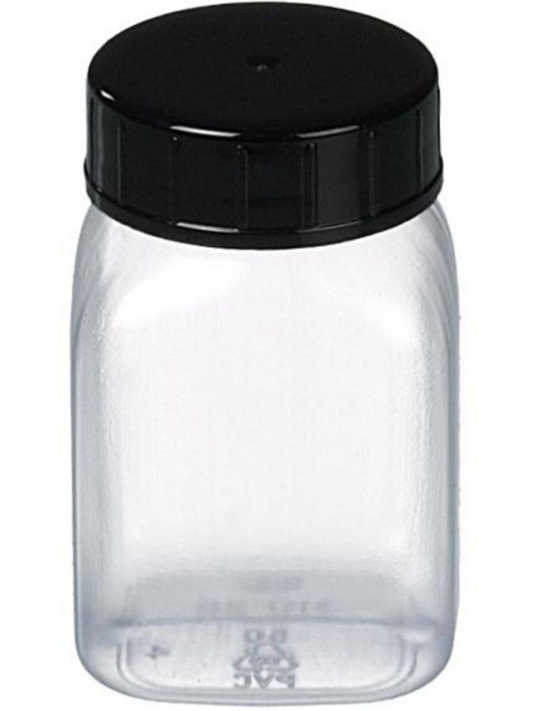 Vierkant-Weithalsdosen, PVC, transparent Vierkant-Weithalsdosen, PVC, transparent