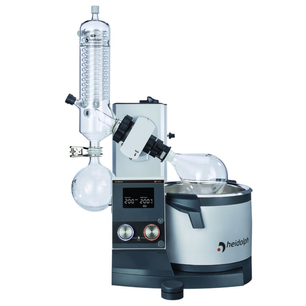 Rotary Evaporators Hei-VAP Core, with hand lift, vertical condenser