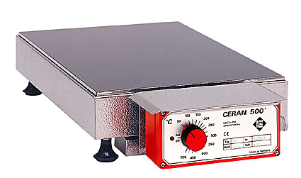Heizplatten CERAN 500®, Tischgerät mit angebautem Regler, 430x280 mm, 3000 W, 230 Volt