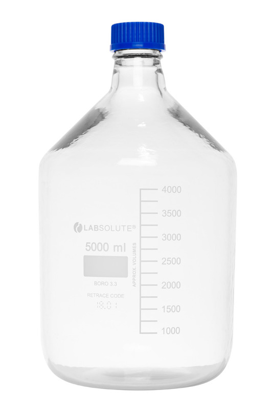 Laborflaschen, 5000 ml, Klarglas, 1 Stück Laborflaschen, 5000 ml, Klarglas, 1 Stück