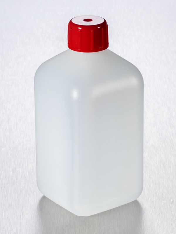 Vierkantflaschen, HDPE, 500mL, 20mm, 100 Stück