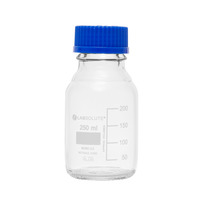 Laborflaschen, 250 ml, Klarglas, 10 Stück