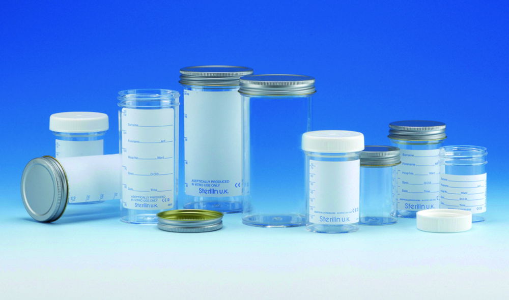 Probenbehälter, Sterilin™, PS, mit Schraubverschluss