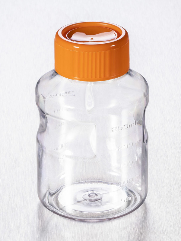 BOTTLE,250ML,.45MM,PS,W/CAP,S,IND,2/2, 24 Stück