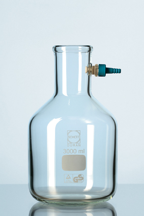 DURAN® Saugflasche mit KECK Montage Set, Flaschenform, 15000 ml