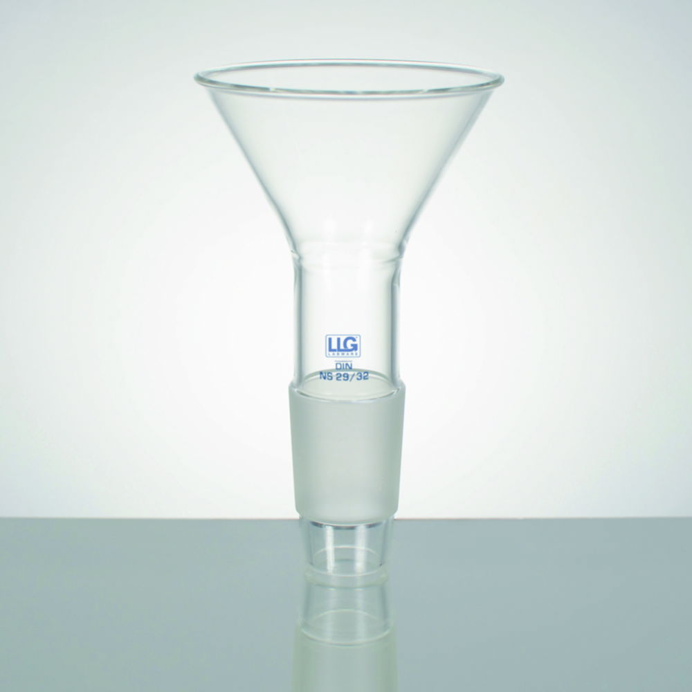 LLG-Powder funnel with NS cone, borosilicate glass 3.3 LLG-Powder funnel with NS cone, borosilicate glass 3.3