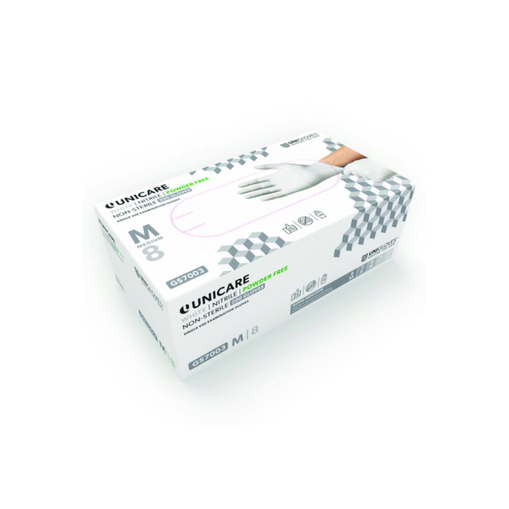 Einmalhandschuhe Unicare Nitril white 200