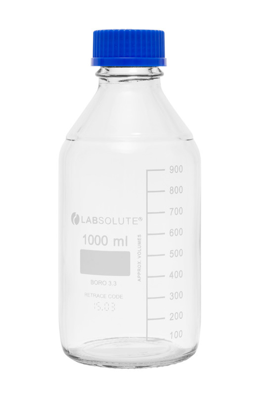 Laborflaschen, 1000 ml, Klarglas, 10 Stück