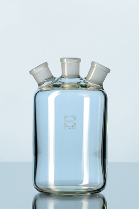DURAN® Woulff´sche Flaschen mit 3 Hälsen NS 29/32, vakuumfest, 2000 ml