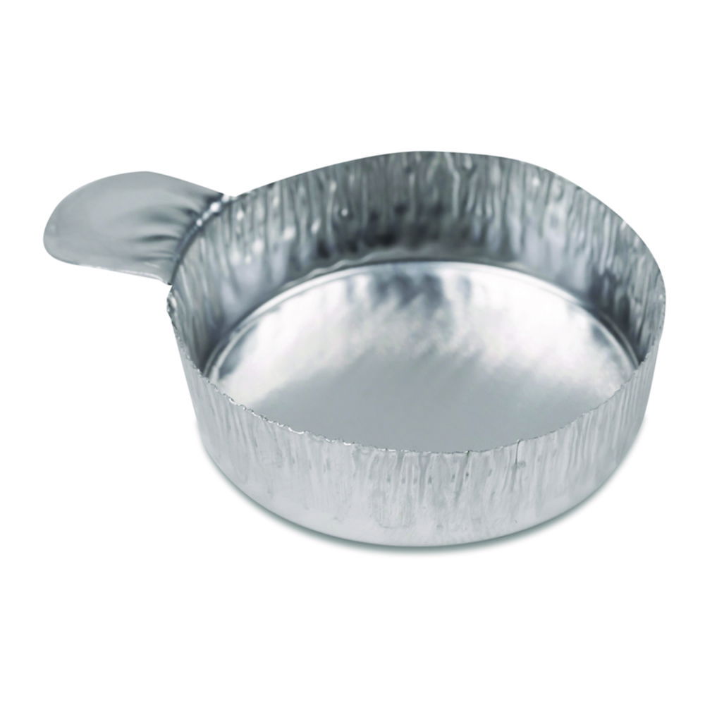 Weighing dishes, aluminium, crinkled walls, with finger tab Weighing dishes, aluminium, crinkled walls, with finger tab
