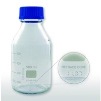 Laborgewindeflasche 250 ml mit blauer, 10 Stück