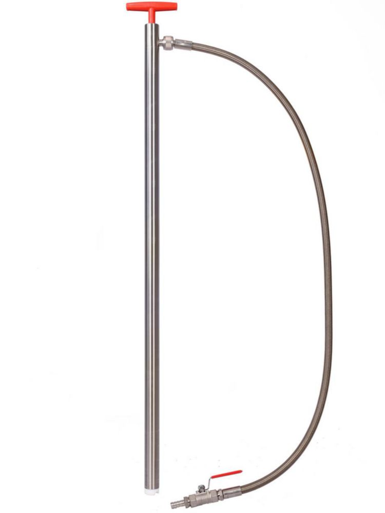 Fasspumpe, Edelstahl, mit Auslaufschlauch und Hahn Fasspumpe, Edelstahl, mit Auslaufschlauch und Hahn