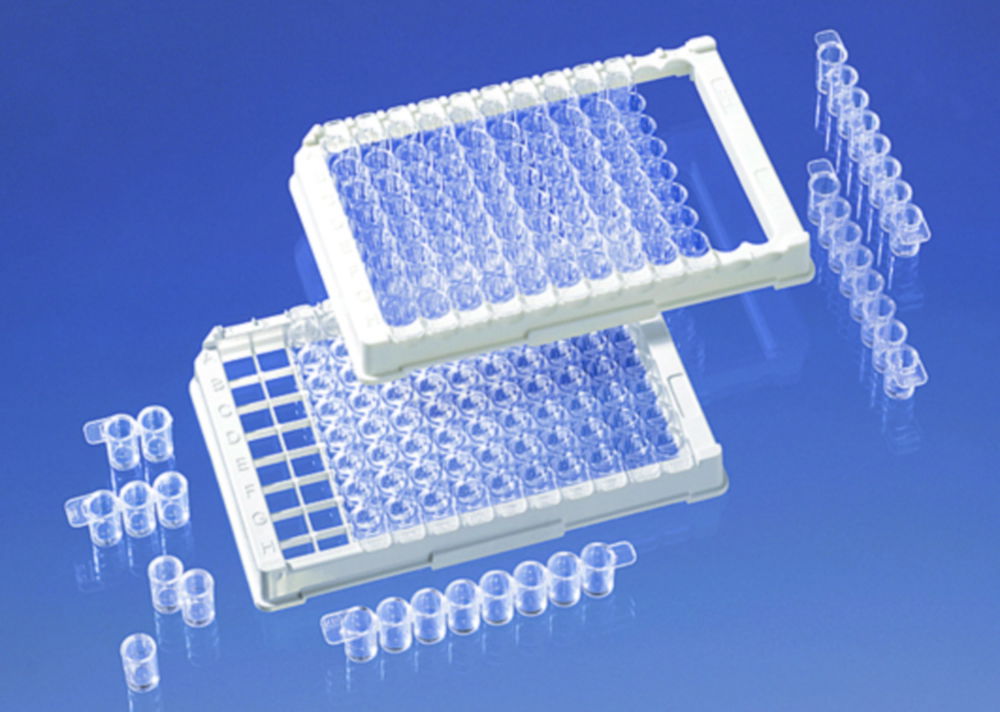 Streifenplatte 96-well (12 Str.x 8, 100 Stück Streifenplatte 96-well (12 Str.x 8, 100 Stück