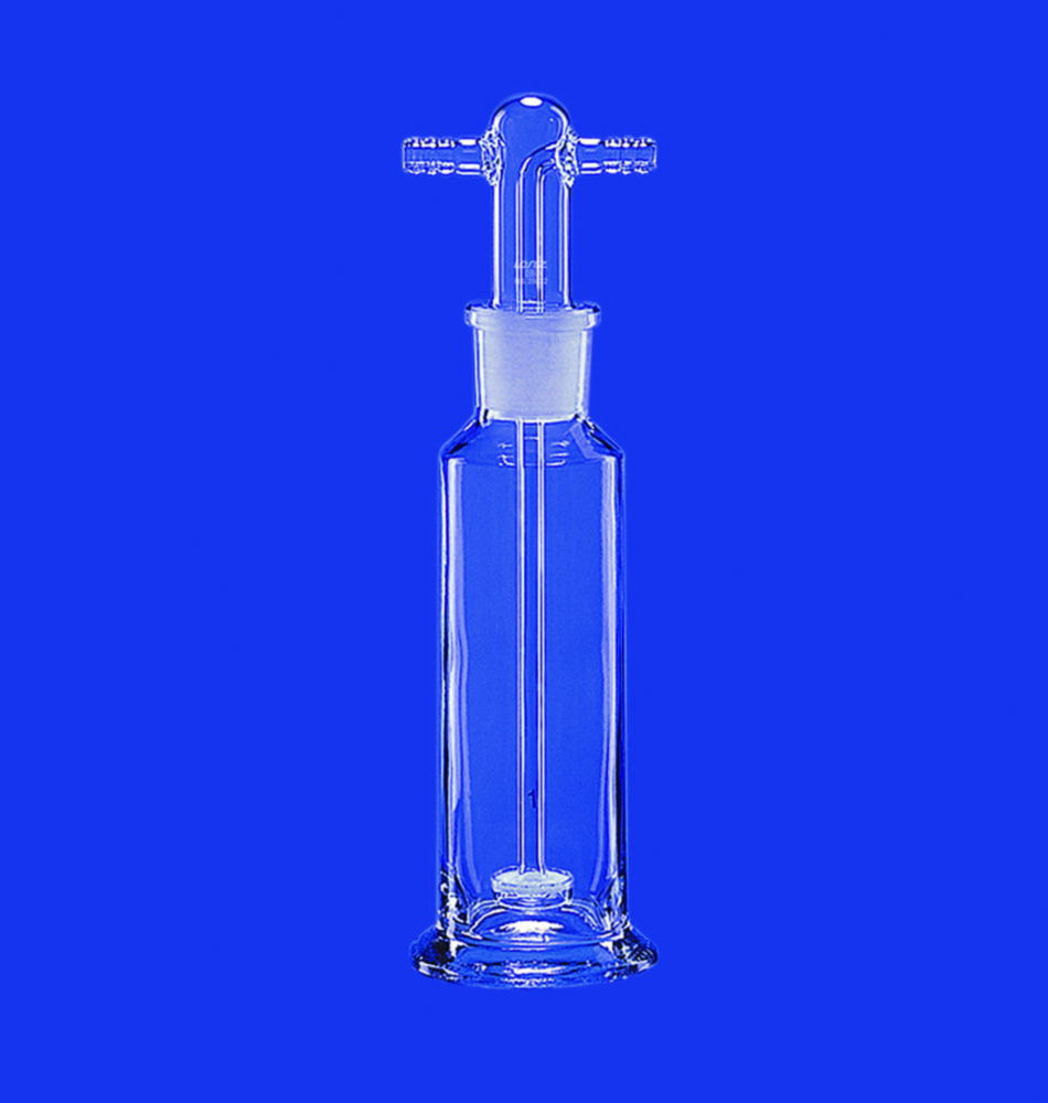 Gas washing bottles acc. to Drechsel, with glass thread