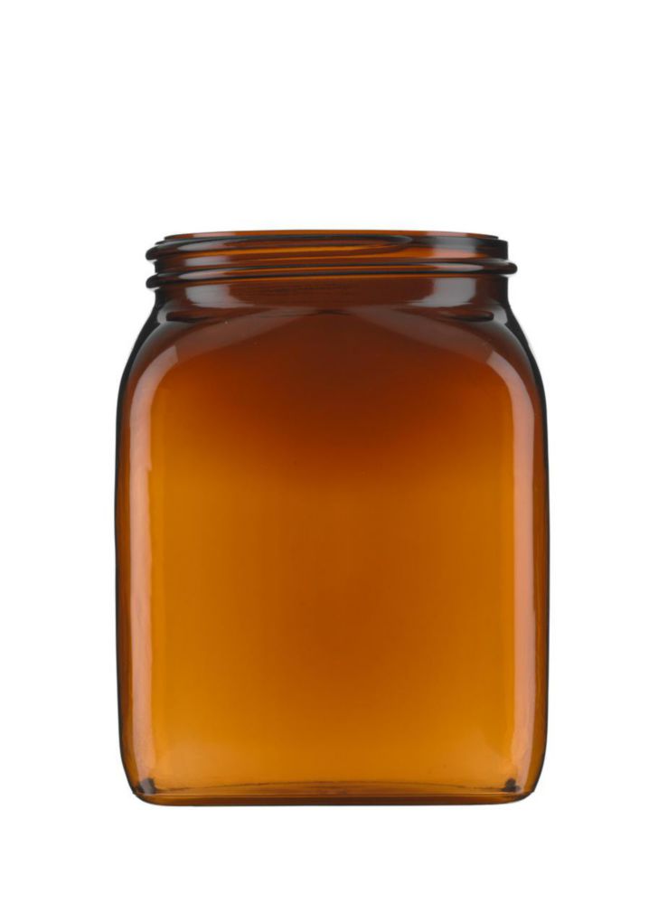 Vierkant-Weithalsbehälter, ohne Verschluss, Serie 310, PVC hart, braun