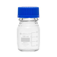Laborflaschen, 100 ml, Klarglas, 10 Stück