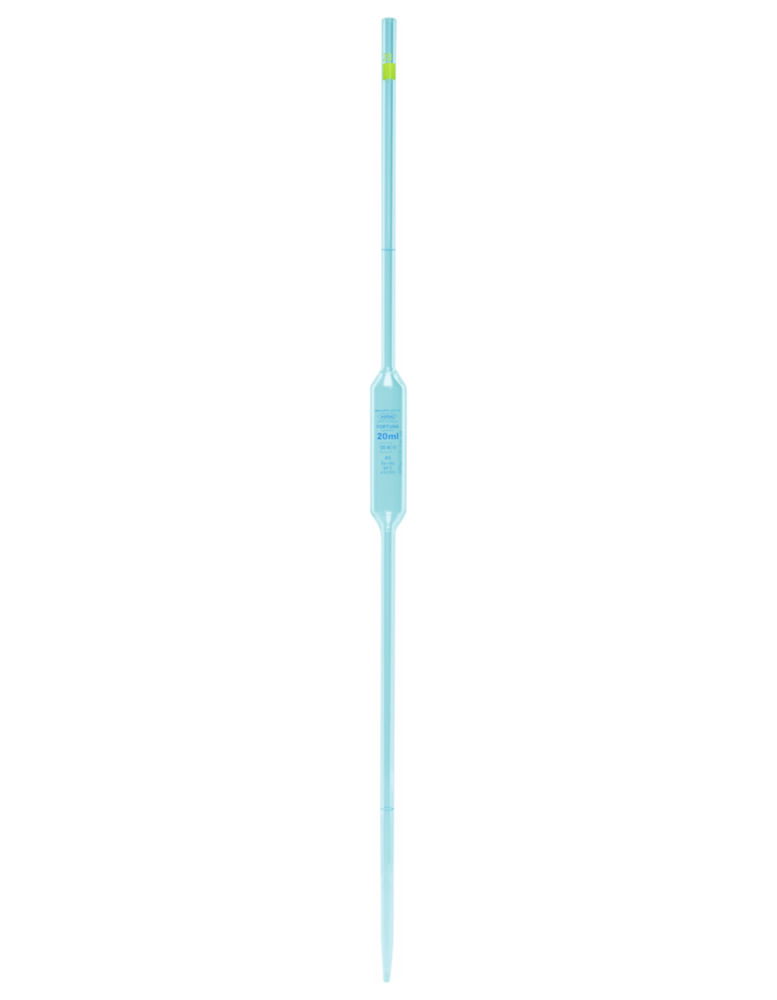 Vollpipetten Volac FORTUNA®, Kalk-Natron-Glas, Klasse AS, 2 Marken, blau graduiert