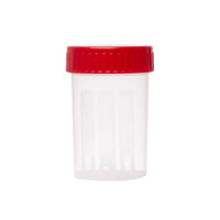 Probenbecher, PP, 60 ml, mit rotem, 600 Stück