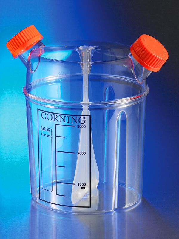 DISPOSABLE SPINNER FLASK,3L,GL45 CAPS, 4 Stück