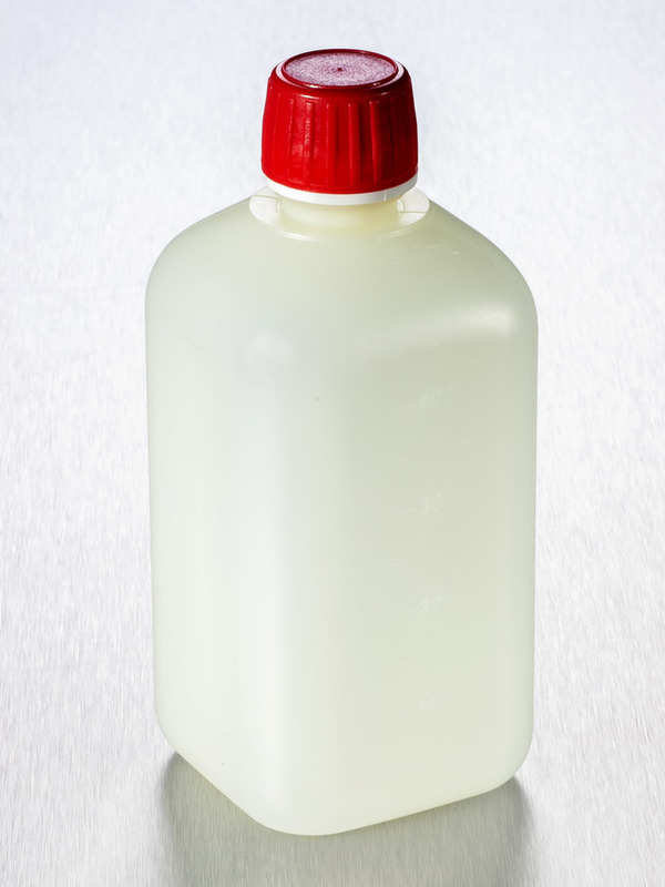 Vierkantflaschen, HDPE, 500mL, 22 mm, 100 Stück