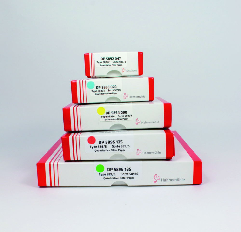 Filtrierpapiere, quantitativ, Rundfilter, 589/1 Filtrierpapiere, quantitativ, Rundfilter, 589/1