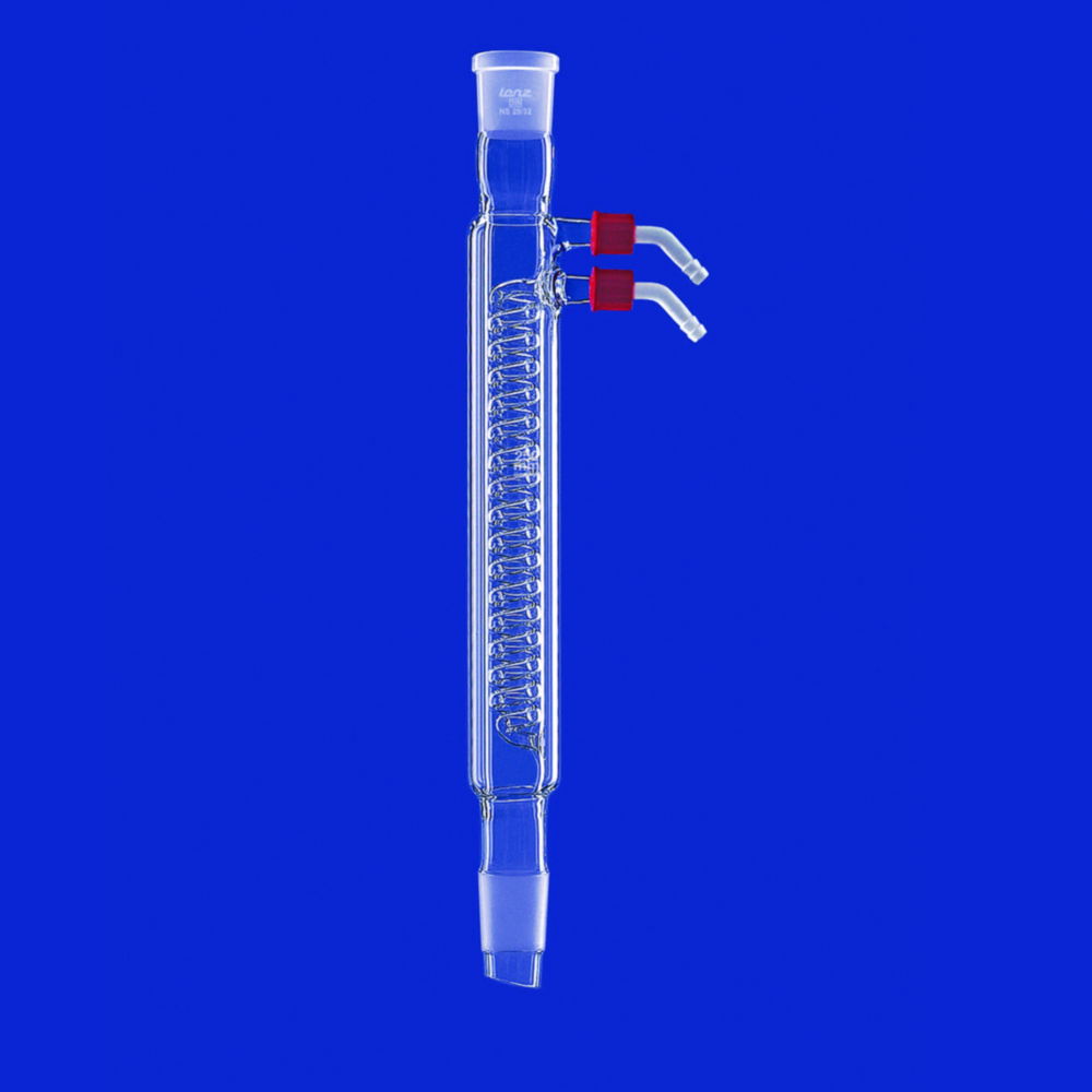 Coil condensers, DURAN® tubing, with plastic olives