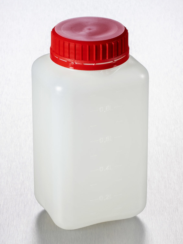 Vierkantflaschen, weithalsig, HDPE, 85 Stück