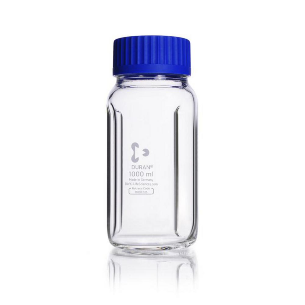 Weithals-Schikaneflaschen GLS 80®, DURAN® , mit Schraubverschluß Weithals-Schikaneflaschen GLS 80®, DURAN® , mit Schraubverschluß