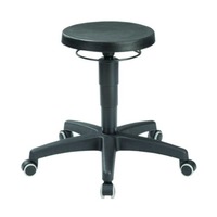 LLG-Laborhocker PU-Schaum schwarz, 1 Stück