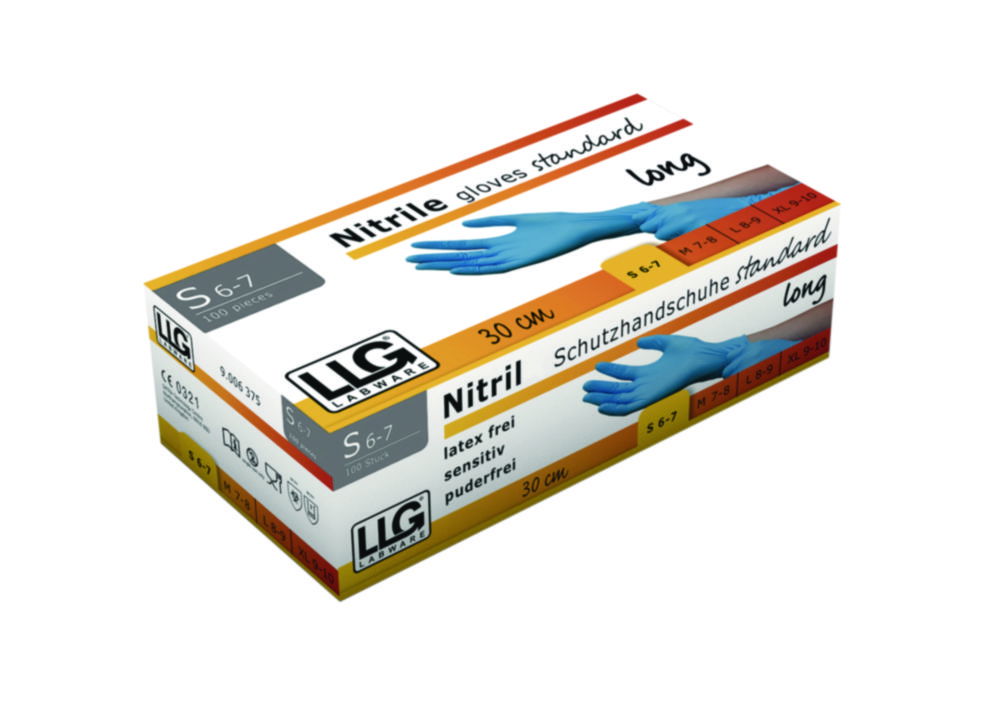 LLG-Disposable Gloves, standard long, Nitrile, Powder-Free
