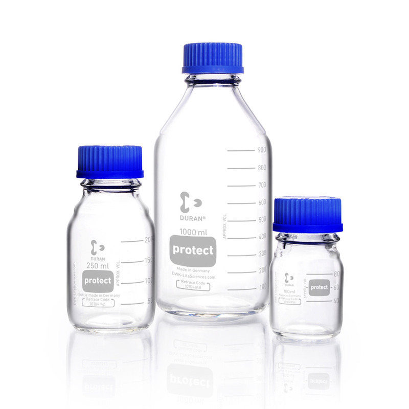 Laborflasche 500ml, ummantelt, 1 Stück