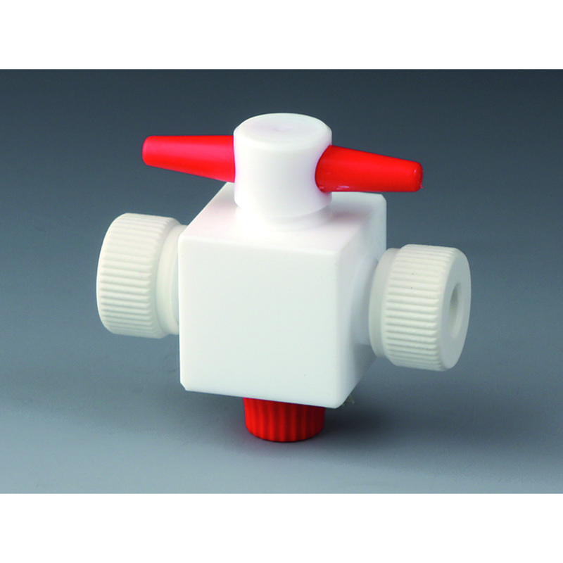 2 Wege-Kegel-Hahn für 8 mm PTFE-PTFE-G, 1 Stück