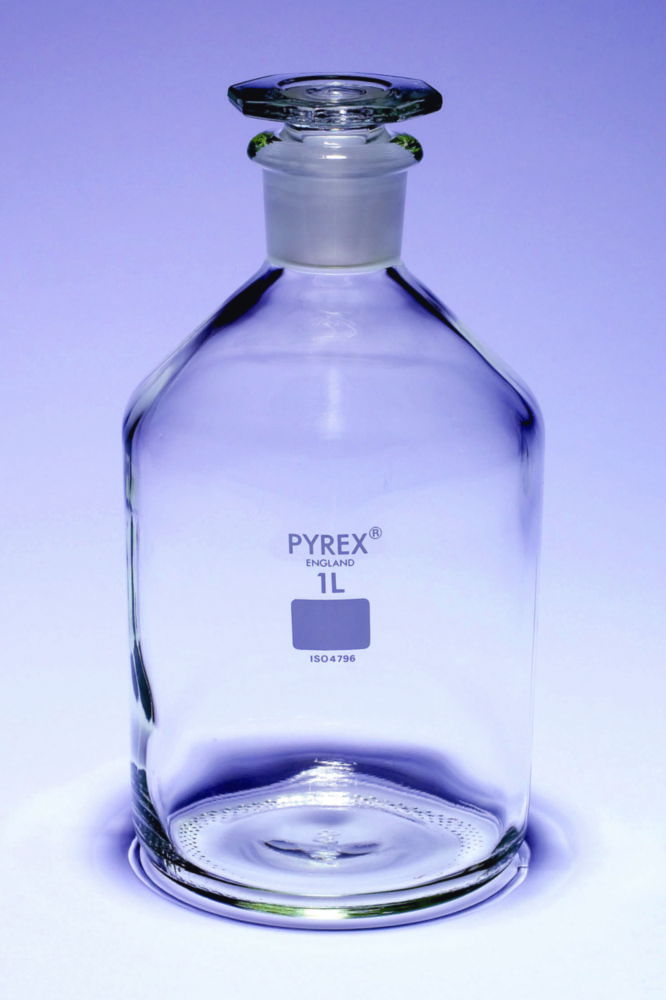Steilbrust-Enghalsstandflaschen, Pyrex®