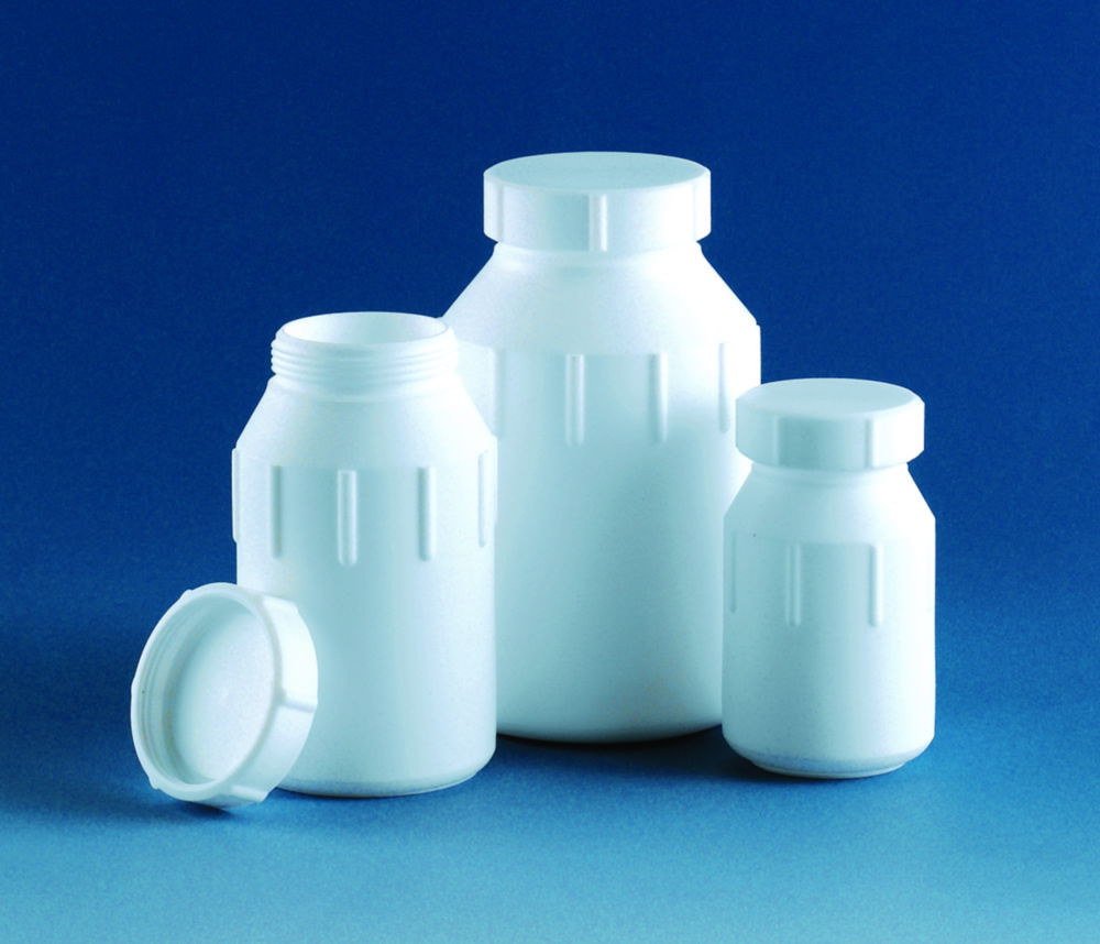Weithalsflaschen, PTFE, mit Schraubverschluss Weithalsflaschen, PTFE, mit Schraubverschluss