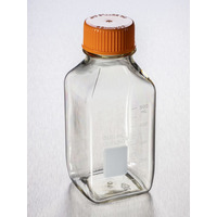 BOTTLE,500mL,SQUARE,POLYCARBONATE,S,BK, 24 Stück