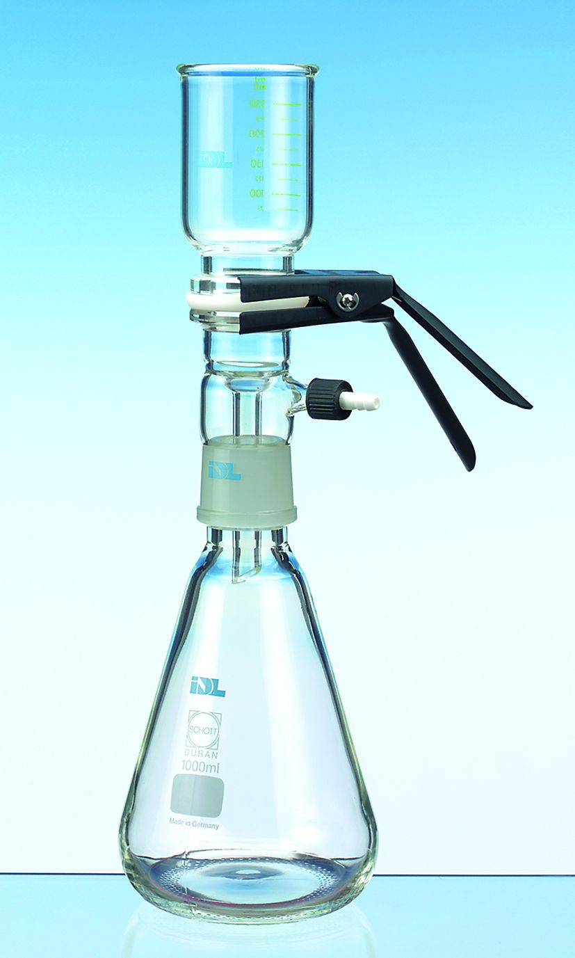 Filtrationsgerät Glas m. Flasche 2L komplette Einheit mit Klemme,