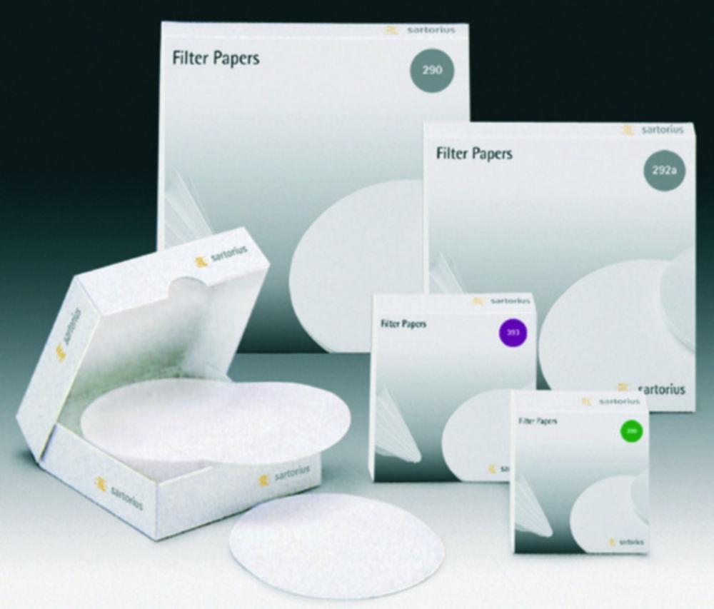 Filtrierpapier Sorte 389, Weißpunkt, quantitativ, Rundfilter Filtrierpapier Sorte 389, Weißpunkt, quantitativ, Rundfilter