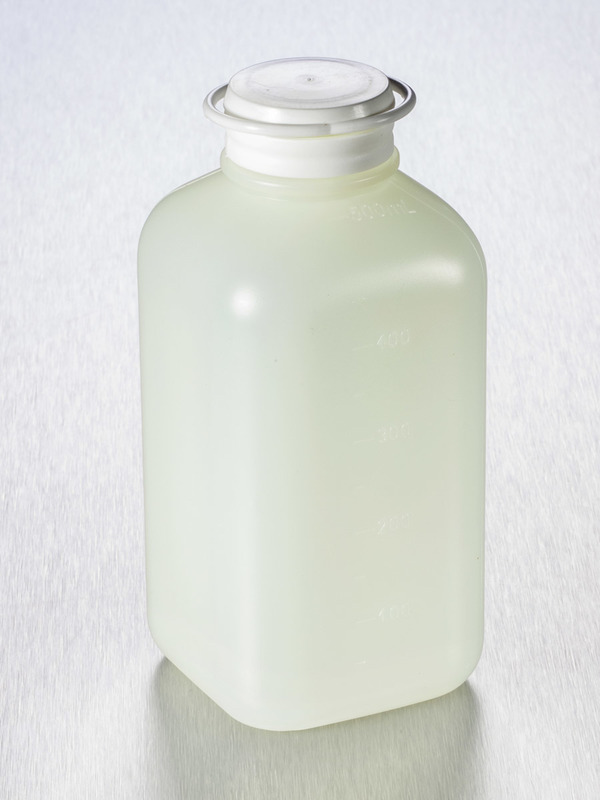 Vierkantflaschen, HDPE, 500mL, 29 mm, 100 Stück