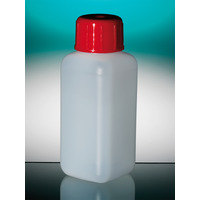 Vierkantflaschen, HDPE, 100mL, 20mm, 300 Stück