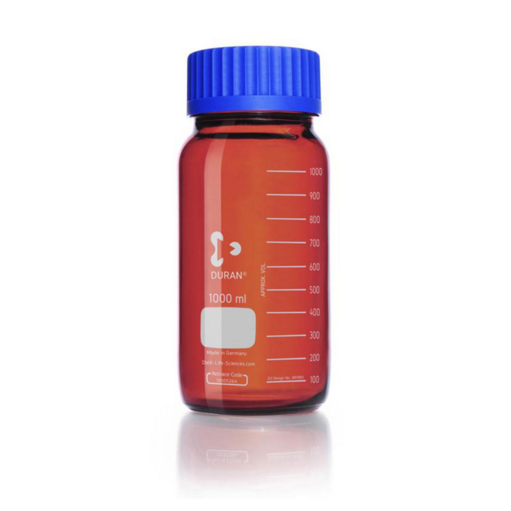 Weithalslaborflaschen GLS 80®, DURAN®, braun, mit Schraubverschluss Weithalslaborflaschen GLS 80®, DURAN®, braun, mit Schraubverschluss
